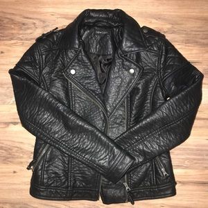 Black Fuax Leather Jacket
